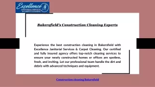 Bakersfield's Construction Cleaning Experts