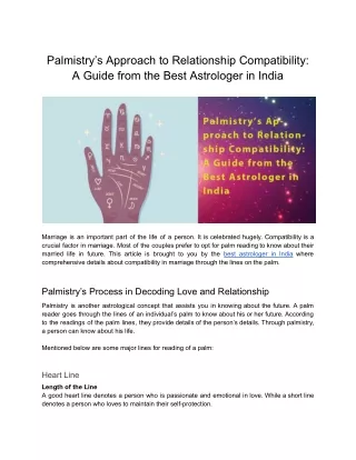 Guide from the Best Astrologer in India about Relationship Compatibility