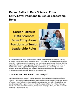 Career Paths in Data Science_ From Entry-Level Positions to Senior Leadership Roles