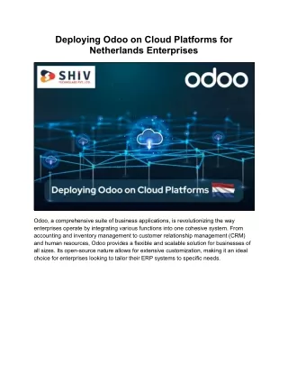 Netherlands Enterprises: Odoo on Cloud Guide