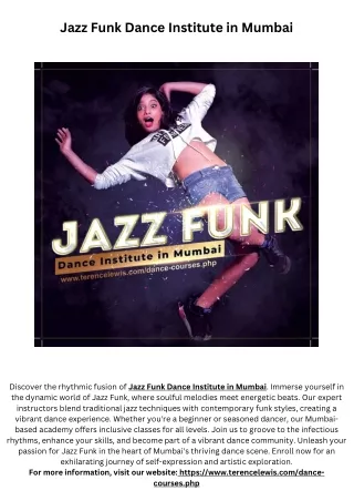 Jazz Funk Dance Institute in Mumbai