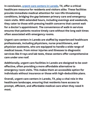 urgent care Laredo tx