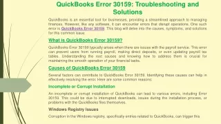 QuickBooks Error 30159: Payroll Issue Resolution