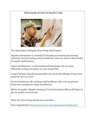 Heat pump installations Hawkesbay
