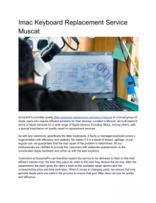 Imac Keyboard Replacement Service Muscat