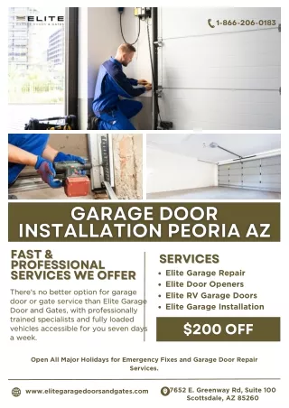 Garage Door Installation Peoria AZ | Elite Garage Doors and Gates