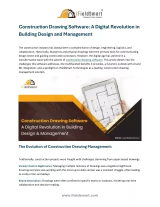 Construction Drawing Software A Digital Revolution in Building Design and Management