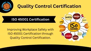 ISO 45001 Certification |  Quality Control Certification