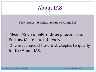 Content For about IAS