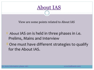 Content For about IAS