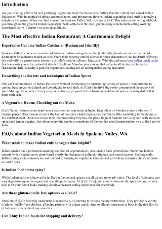 Take pleasure in the very best Indian Vegetarian Food items in Spokane Valley, W