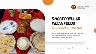 5 Most Popular Indian Foods in Thailand