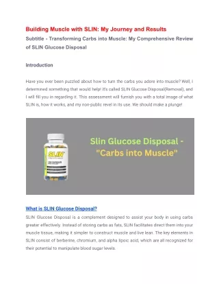 Building Muscle with SLIN_ My Journey and Results