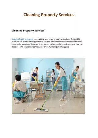 Cleaning Property Services