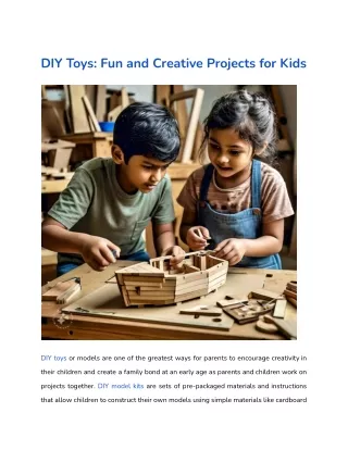 DIY Toys: Fun and Creative Projects for Kids