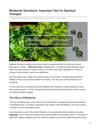 cabochonsforsale.com-Moldavite Gemstone Important Tips for Spiritual Changes