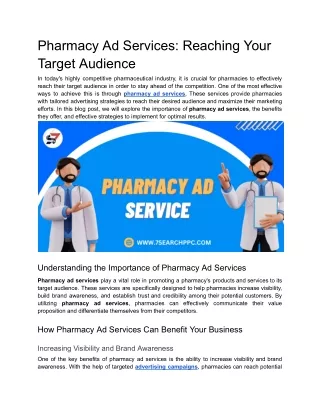 Pharmacy Ad Services_ Reaching Your Target Audience