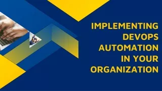 Implementing DevOps Automation in Your Organization