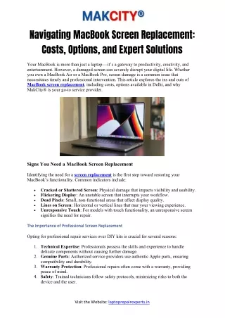 Navigating MacBook Screen Replacement- Costs, Options, and Expert Solutions