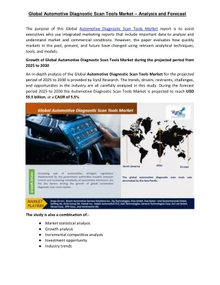 Automotive Diagnostic Scan Tools Market