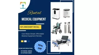 Medical Equipment on Rent at an Affordable Price