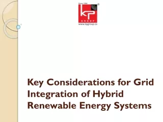 Key Considerations for Grid Integration of Hybrid Renewable Energy Systems