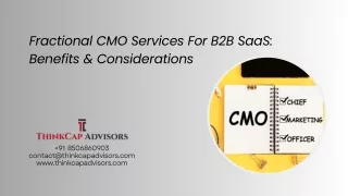 Fractional CMO Services For B2B SaaS: Benefits & Considerations