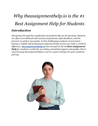 #1 Best Assignment Help