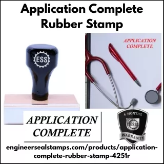 Application Complete Rubber Stamp