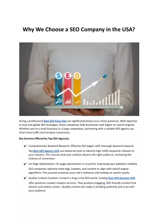 Why We Choose a SEO Company in the USA.docx