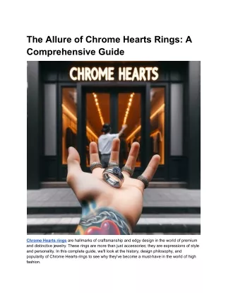 The Allure of Chrome Hearts Rings_ A Comprehensive Guide