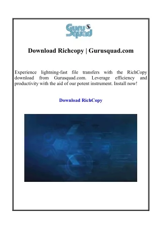 Download Richcopy | Gurusquad.com