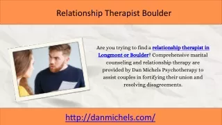 Relationship Therapist Boulder