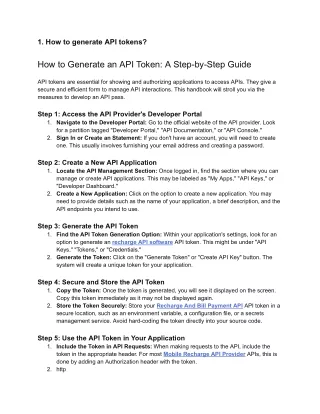 How to generate API tokens_