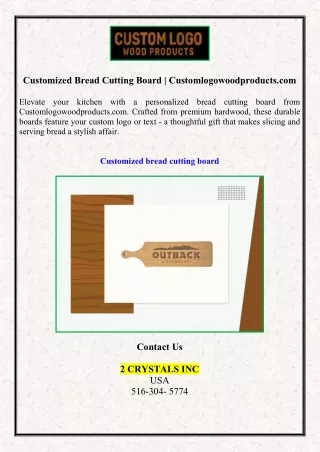 Customized Bread Cutting Board | Customlogowoodproducts.com