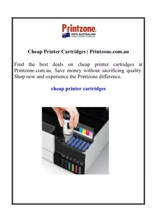 Cheap Printer Cartridges | Printzone.com.au