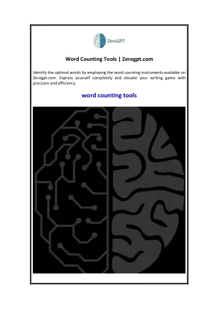 Word Counting Tools  Zerogpt.com