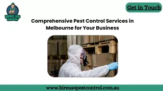 Comprehensive Pest Control Services in Melbourne for Your Business