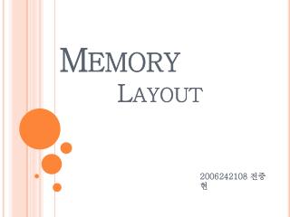 Memory 					Layout