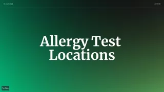 Allergy Test Locations