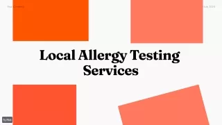 Local Allergy Testing Services