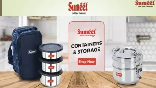 Shop Best Lunch Box for Office Online | Sumeet Cookware - Leak Proof