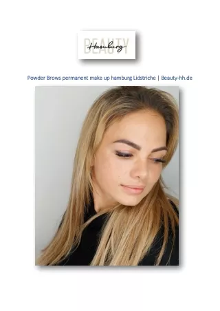 Powder Brows permanent make up hamburg Lidstriche | Beauty-hh.de