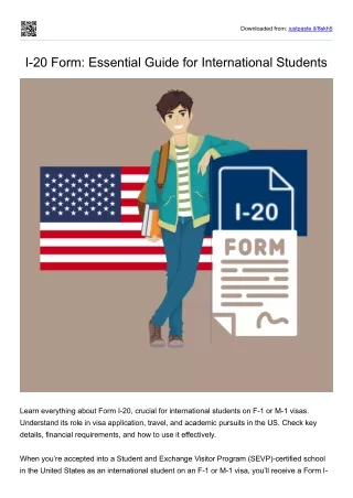 "I-20 Form: Essential Guide for International Students  "