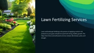 Lawn Fertilizing Services
