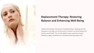 Replacement Therapy