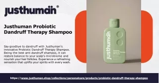 Justhuman Probiotic Dandruff Therapy Shampoo