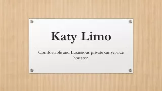 Comfortable and Luxurious private car service houston