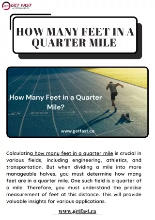 How Many Feet In a Quarter Mile