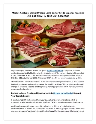 Organic Lamb Market